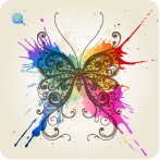 free vector Colorful butterfly theme vector